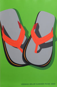 Herman Miller Summer Picnic (2001) - Flip Flops Poster | Brian Edelfson,{{product.type}}
