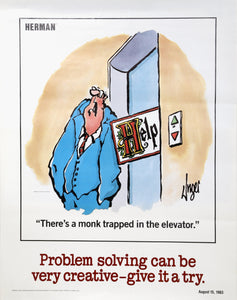 Herman - Problem Solving Can Be Very Creative - Give it a Try Poster | Jim Unger,{{product.type}}