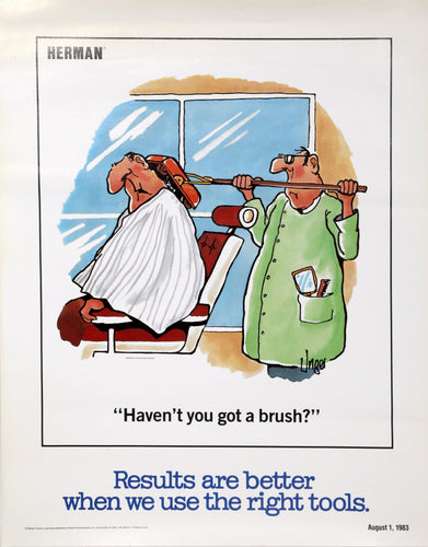 Herman - Results are Better When We Use the Right Tools Poster | Jim Unger,{{product.type}}