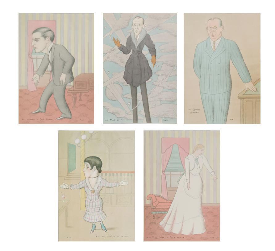 Heroes and Heroines of Bittersweet Lithograph | Max Beerbohm,{{product.type}}