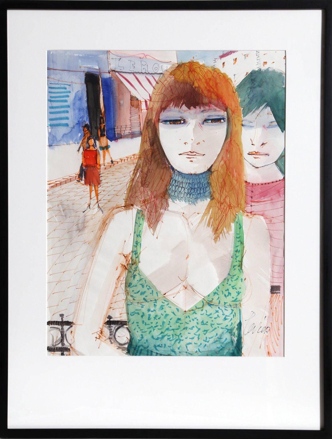 High Fashion Paris Women Watercolor | Charles Levier,{{product.type}}