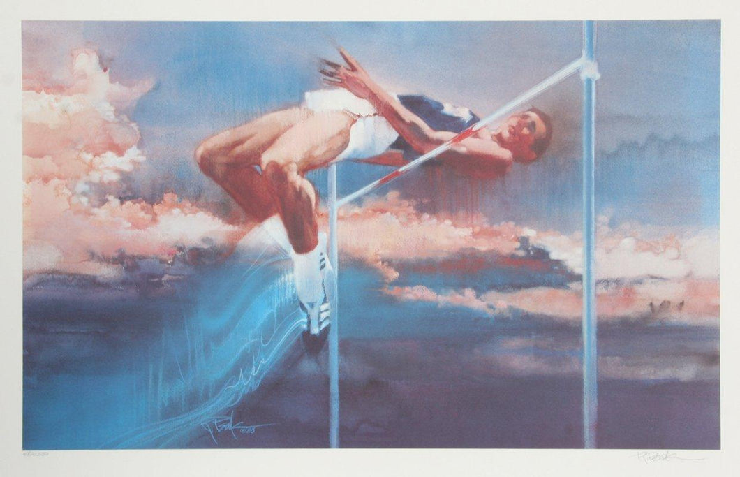 High Jump from the Visions of Gold Olympic Portfolio Lithograph | Robert Peak,{{product.type}}