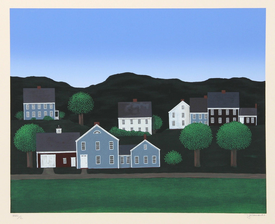 Hillside Town Screenprint | Ted Jeremenko,{{product.type}}