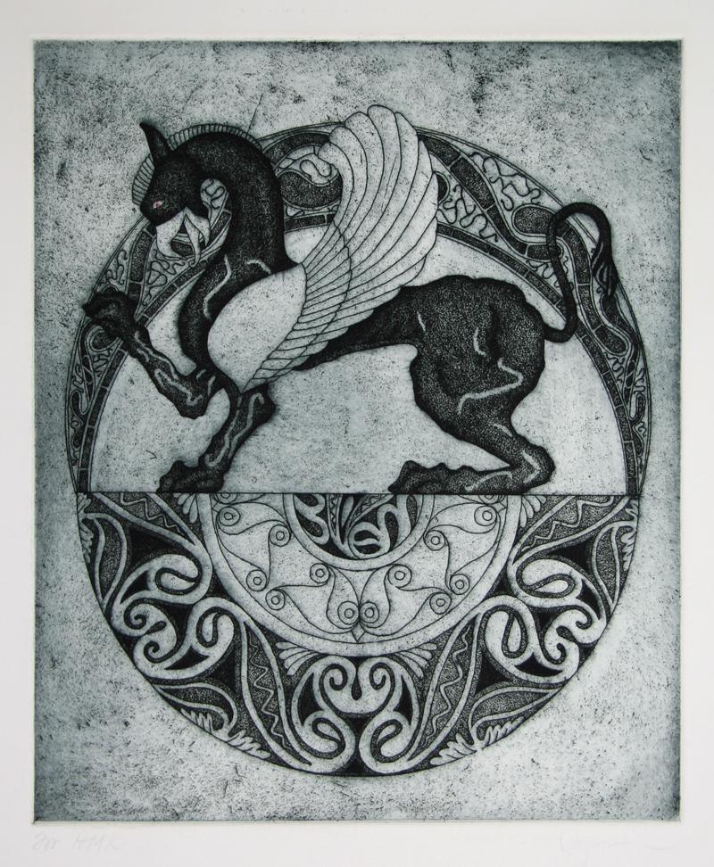 Hippogriff Etching | Unknown Artist,{{product.type}}