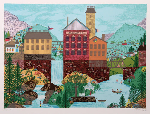 HM Lewis Building Screenprint | Jack Hofflander,{{product.type}}