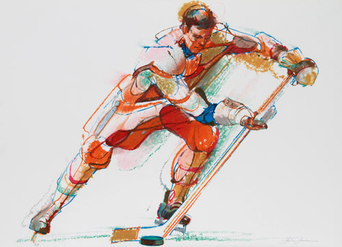 Hockey Lithograph | Jim Jonson,{{product.type}}