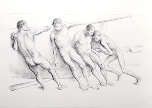 Hombres con Barca I (State I) Lithograph | Francisco Zuniga,{{product.type}}