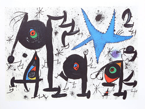 Homenatge a Joan Prats (Blue Star) Poster | Joan Miro,{{product.type}}