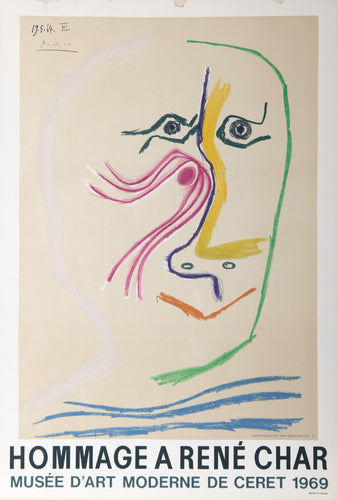 Hommage a Rene Char, Musee d'Art Moderne de Ceret Poster | Pablo Picasso,{{product.type}}