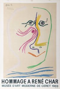 Hommage a Rene Char, Musee d'Art Moderne de Ceret Poster | Pablo Picasso,{{product.type}}