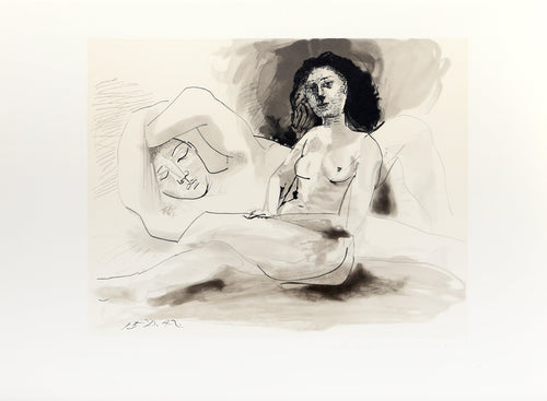 Homme Couchee et Femme Assise Lithograph | Pablo Picasso,{{product.type}}