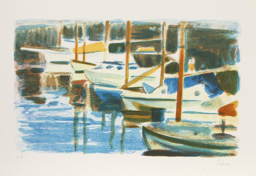 Honfleur II Lithograph | Laurent Marcel Salinas,{{product.type}}