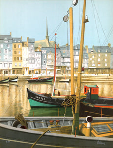 Honfleur Lithograph | Laurent Marcel Salinas,{{product.type}}