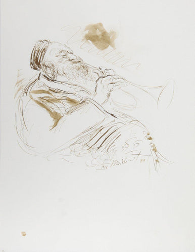 Horn Player - II Ink | Ira Moskowitz,{{product.type}}