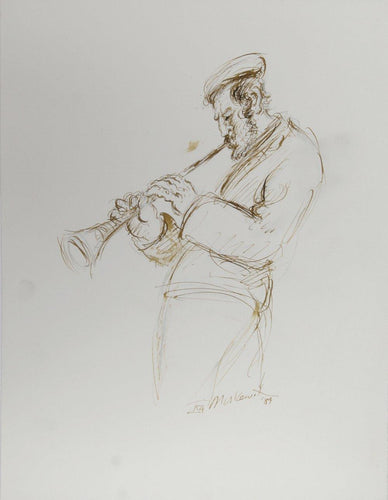 Horn Player - III Ink | Ira Moskowitz,{{product.type}}