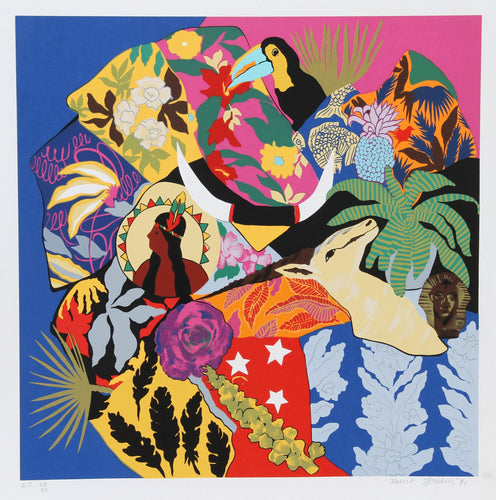 Horns of Plenty I Screenprint | Hunt Slonem,{{product.type}}