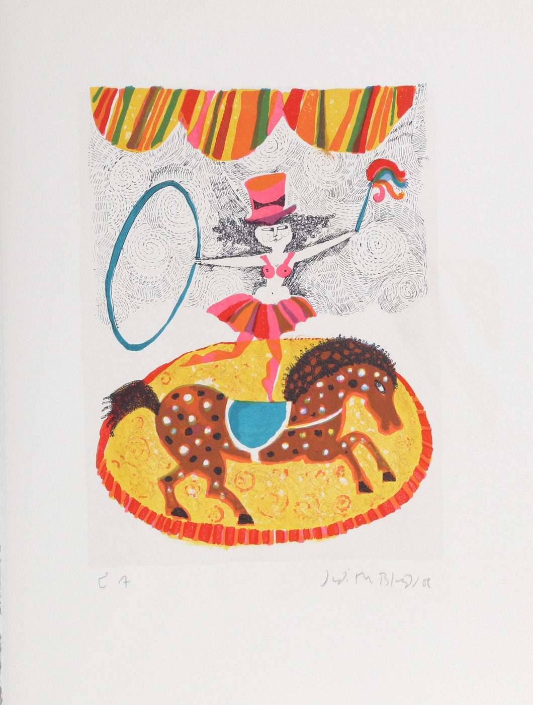 Horse Acrobat from A Little Circus Lithograph | Judith Bledsoe,{{product.type}}