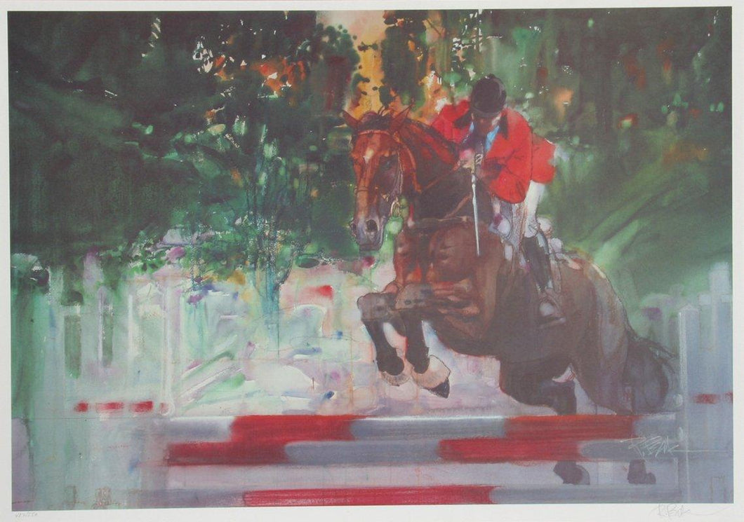 Horse Jumping Lithograph | Robert Peak,{{product.type}}