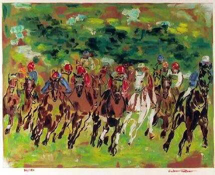 Horse Race Lithograph | Victor Porter,{{product.type}}