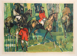 Horses and Riders Lithograph | Camille Hilaire,{{product.type}}