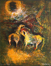Horses in Moonlight Lithograph | Lebadang (aka Hoi),{{product.type}}