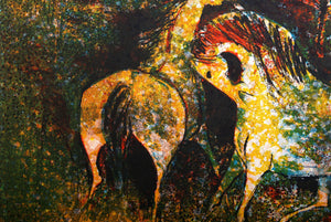 Horses in Moonlight Lithograph | Lebadang (aka Hoi),{{product.type}}