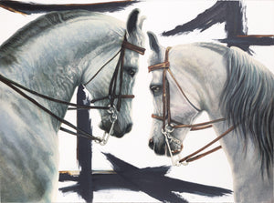 Horses Lithograph | Popo and Ruby Lee,{{product.type}}