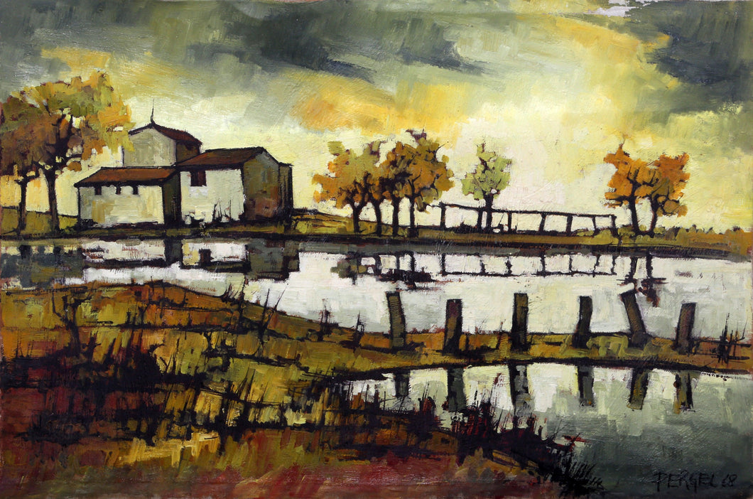 House By The Water Oil | Jacques Pergel,{{product.type}}