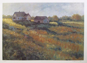 House in a Field Lithograph | David Cain,{{product.type}}