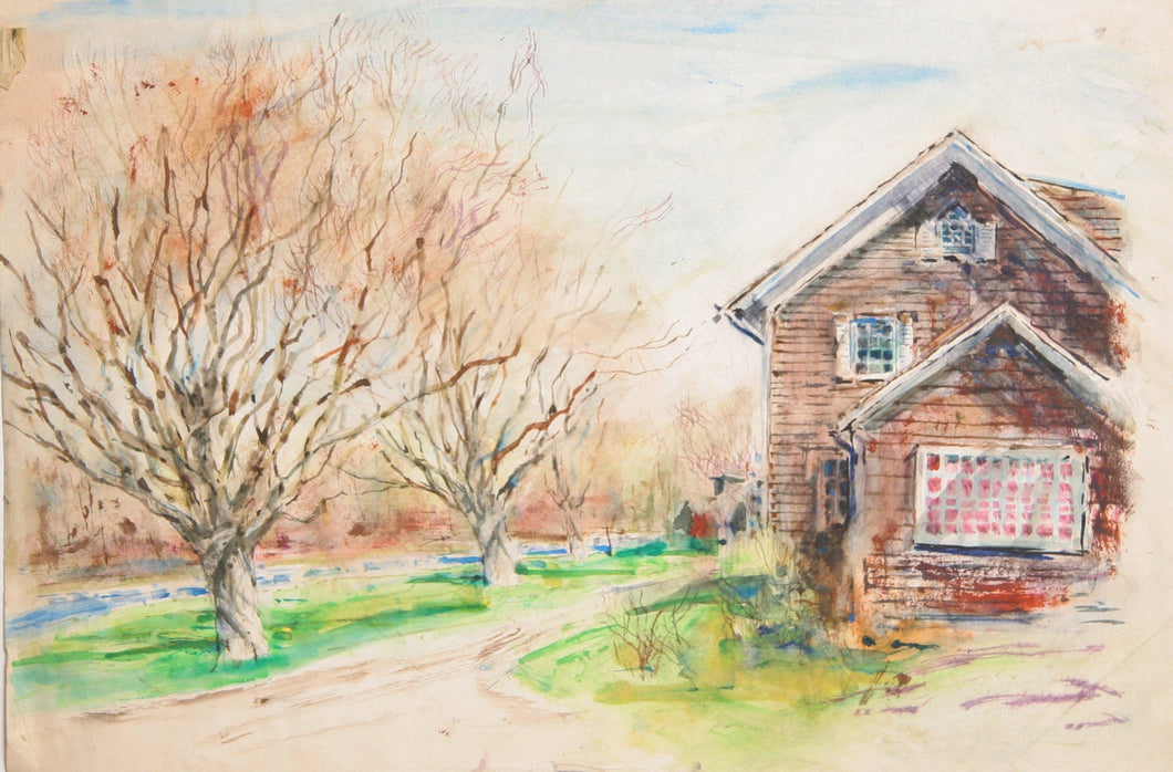 House in Autumn Watercolor | Marshall Goodman,{{product.type}}