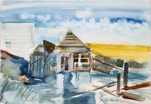 House on the Lake Watercolor | Harold Wallerstein,{{product.type}}