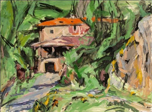 House with Orange Roof Acrylic | Alfred Sandford,{{product.type}}