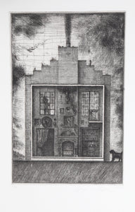 House with Stag's Head from Brodsky and Utkin: Projects 1981 - 1990 Etching | Alexander Brodsky and Ilya Utkin,{{product.type}}