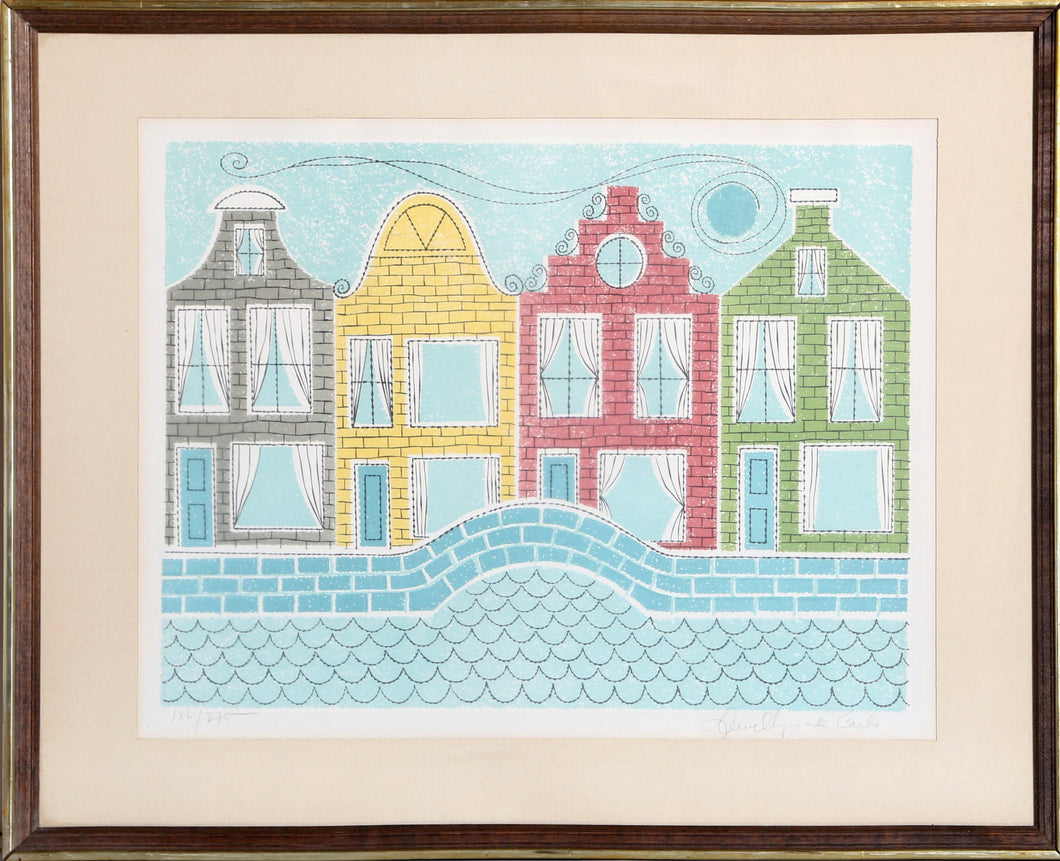 Houses Lithograph | Keith Llewellyn DeCarlo,{{product.type}}
