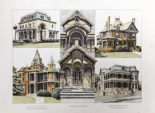 Houses, Texas Lithograph | Richard Haas,{{product.type}}