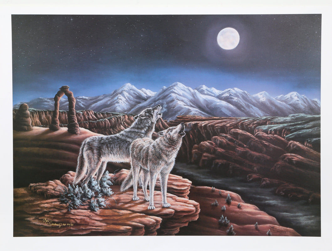 Howling Lithograph | Lori Salisbury,{{product.type}}