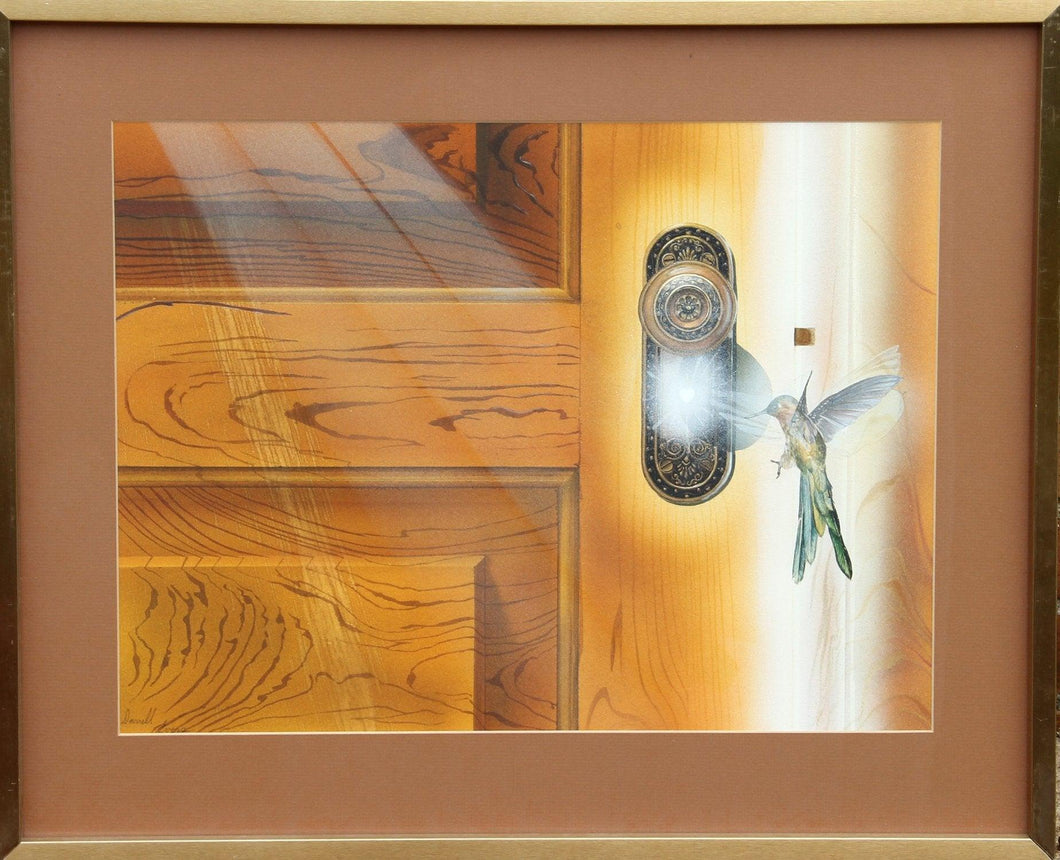 Hummingbird at Door Watercolor | Darrell Evers,{{product.type}}