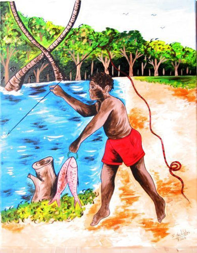 I caught two! Acrylic | Isiah Nicholas,{{product.type}}