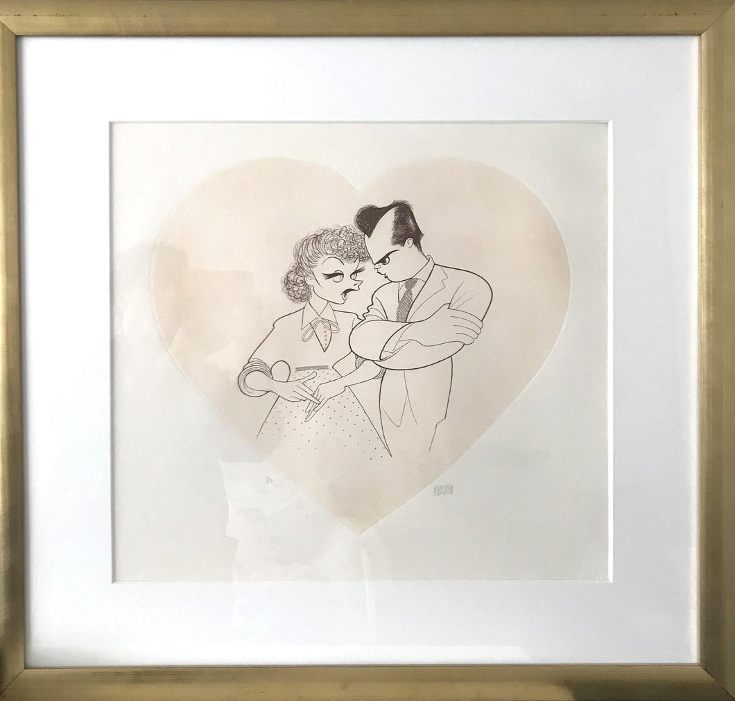 I Love Lucy, Lucy and Ricky Lithograph | Al Hirschfeld,{{product.type}}