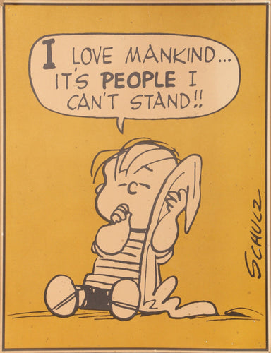 I Love Mankind... It's People I Can't Stand Poster | Charles Schulz,{{product.type}}
