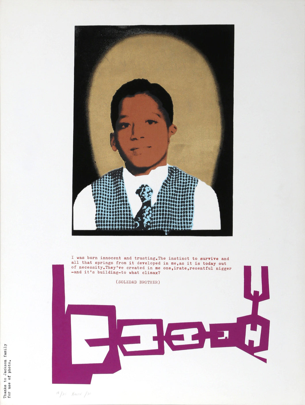 I Was Born Innocent and Trusting Screenprint | Llewellyn Xavier,{{product.type}}