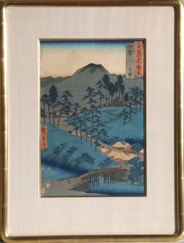 Iga Province: Ueno (Iga, Ueno), from the series Famous Places in the Sixty-odd Provinces [of Japan] ([Dai Nihon] Rokujûyoshû meisho zue) Woodcut | Utagawa Hiroshige (aka Ando Hiroshige),{{product.type}}