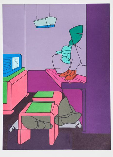 Il Gioco del Suicidio (Color) from Derriere Le Miroir Lithograph | Valerio Adami,{{product.type}}