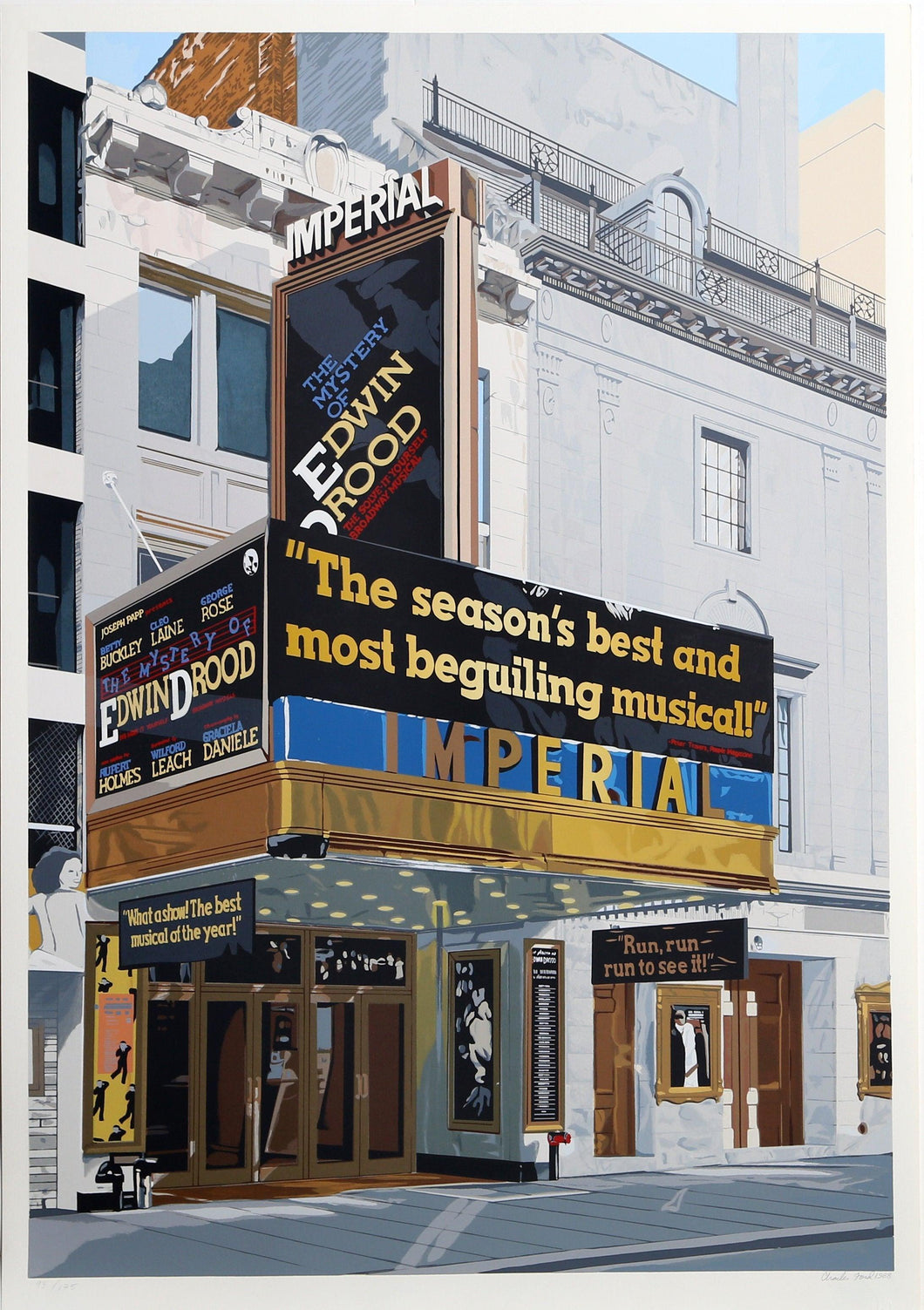 Imperial Theater - Edwin Drood Screenprint | Charles Ford,{{product.type}}