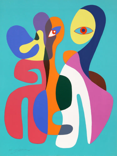 Impressions in Green Lithograph | Solomon Shukman,{{product.type}}