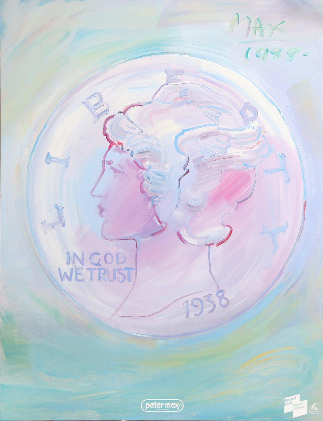 In God We Trust Poster | Peter Max,{{product.type}}