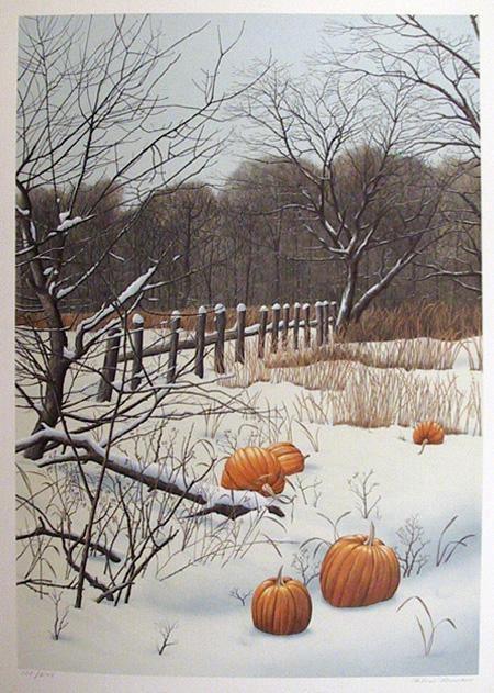In the Pumpkin Field Lithograph | Helen Rundell,{{product.type}}
