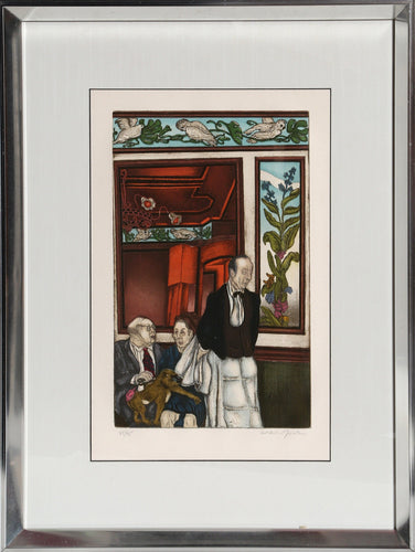 In the Restaurant Etching | Moreno Pincas,{{product.type}}