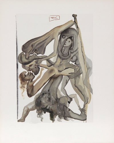 Inferno Canto 11 Woodcut | Salvador Dalí,{{product.type}}