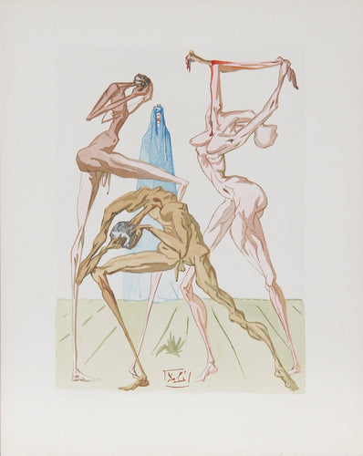Inferno Canto 15 Woodcut | Salvador Dalí,{{product.type}}